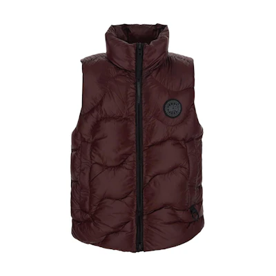 Canada Goose FW23 Brown Solid Stand Collar Loose Thick Sleeveless Jacket 2616MB2218