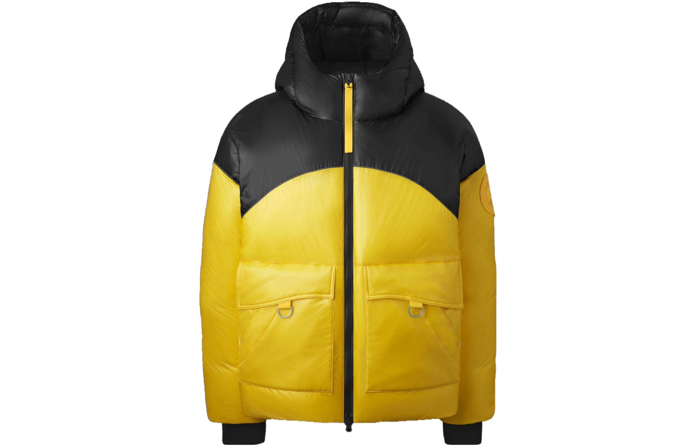 Canada Goose FW23 CG Disc Colorblock Hooded Down Jacket Yellow Unisex 1122MPM-1391