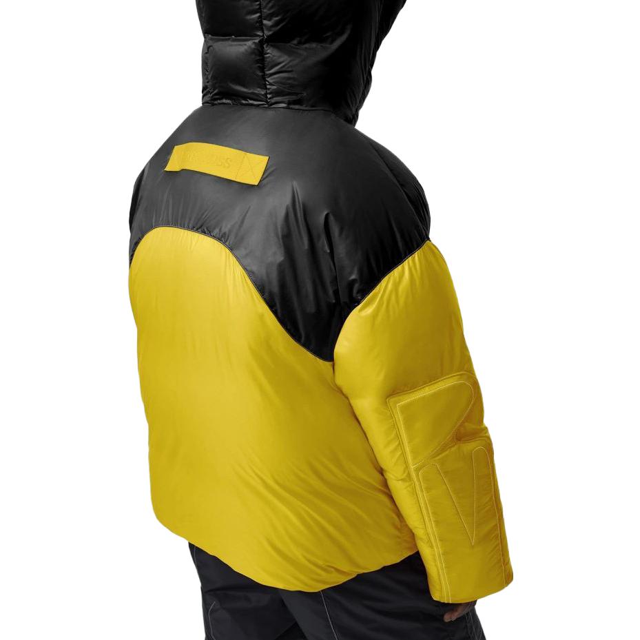 Details for 加拿大鵝 FW23 CG 圖章拼色連帽羽絨外套 黃色 男女款 1122MPM-1391