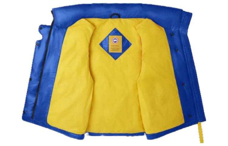 Lookbook 加拿大鵝 FW23 CG徽標男女款修身拉鍊背心深藍色 1123UPM-1392