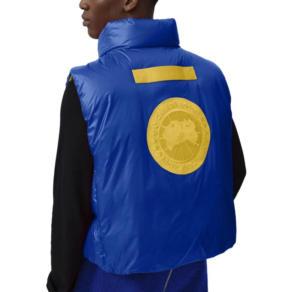 Details for 加拿大鵝 FW23 CG徽標男女款修身拉鍊背心深藍色 1123UPM-1392