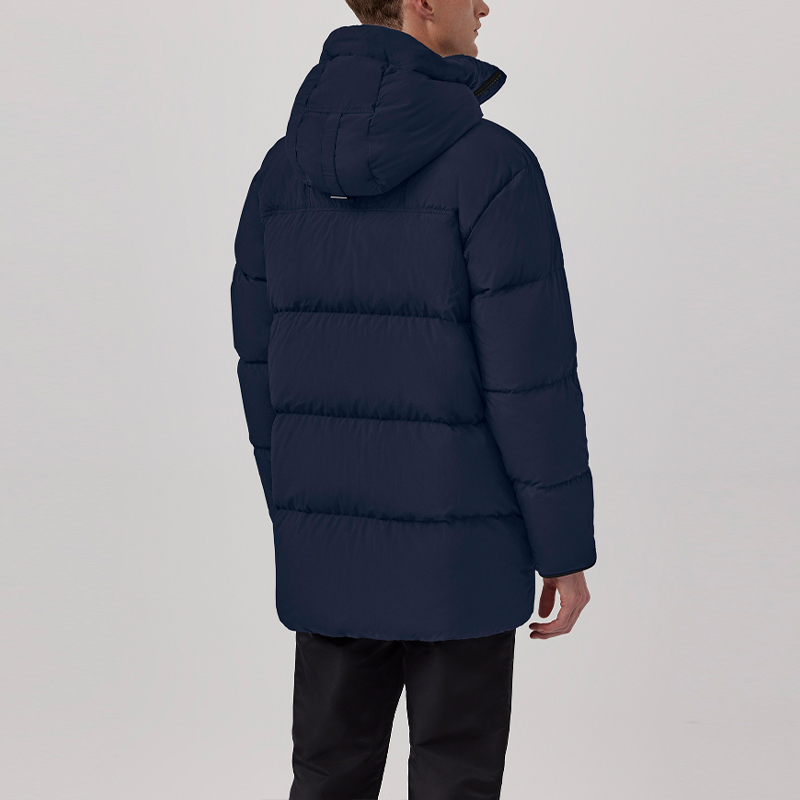 Purchase Canada Goose FW23 Chaqueta Azul Hombre Lawrence Puffer Capucha Pluma Mid-Length. 2801M-63