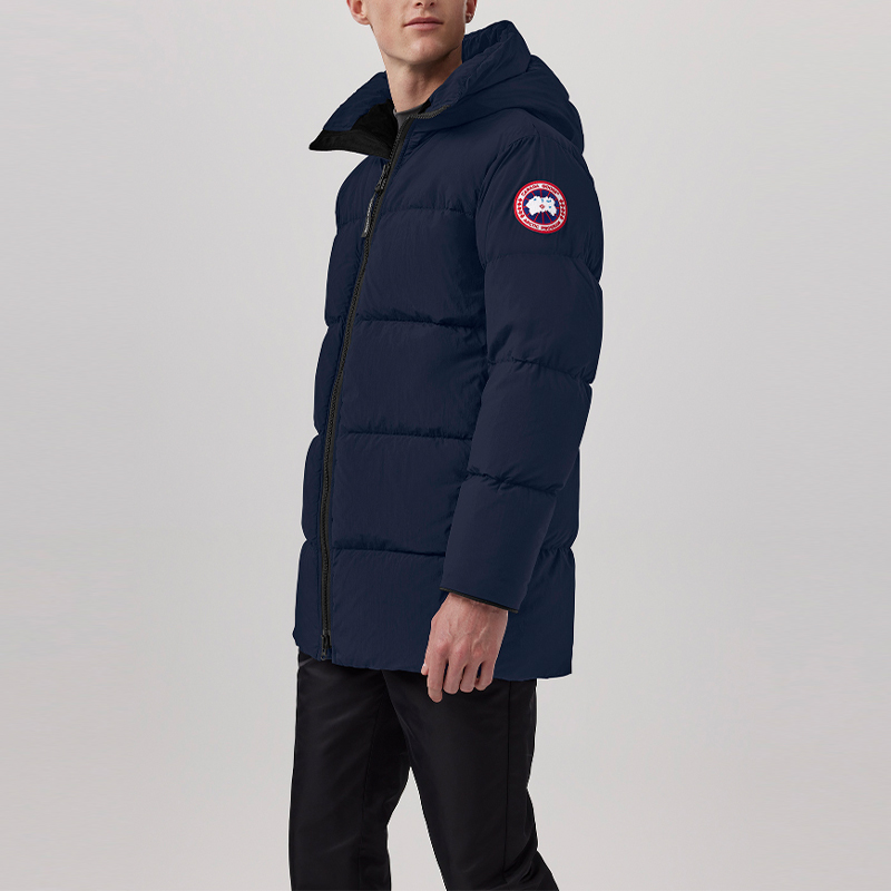 Details for Canada Goose FW23 Chaqueta Azul Hombre Lawrence Puffer Capucha Pluma Mid-Length. 2801M-63