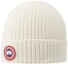 Lookbook Canada Goose FW23 Logo Embroidered Ribbed Toque Wool Beanie Unisex - Off White. 5026M-467