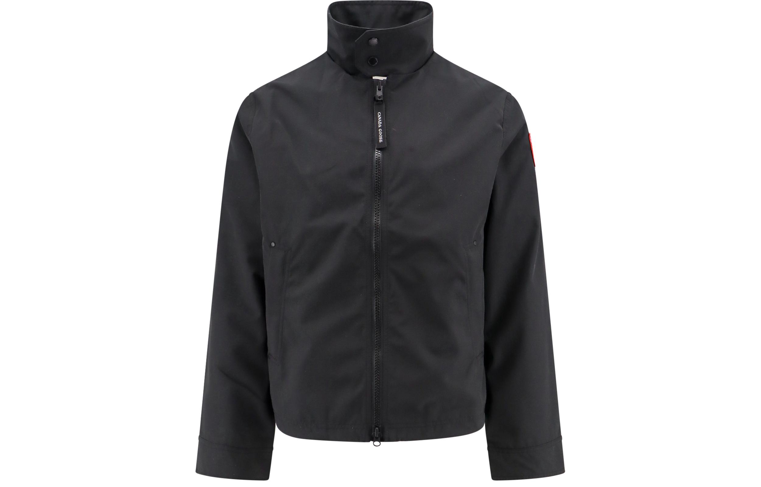 Canada Goose FW24 Solid Color Zip-Up Jacket Black CG2448M4961