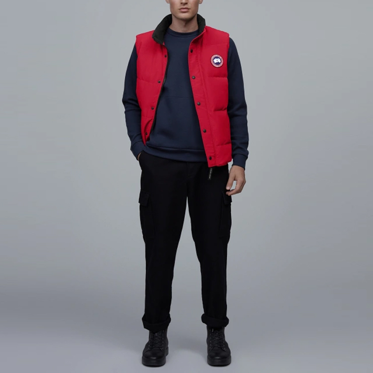 Lookbook Rompi Canada Goose Garson Logo Down Merah Pria 4151M-11