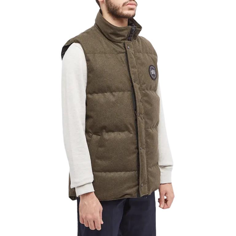 Purchase 加拿大鹅 Garson 军绿色防风羽绒马甲 徽标补丁款 4151M1-1162