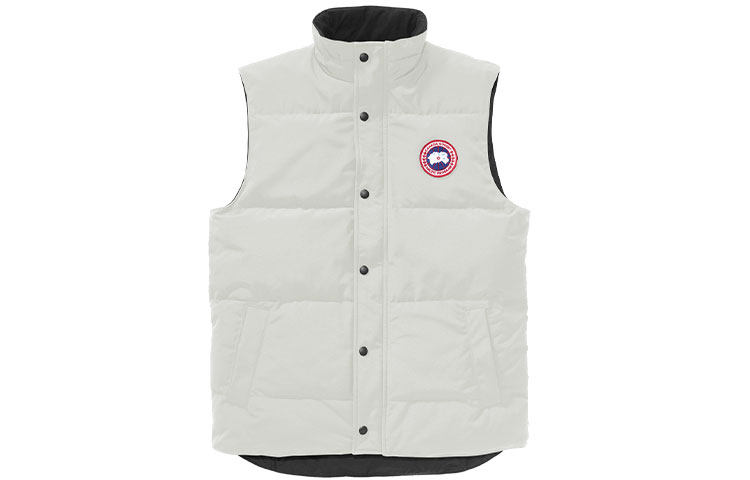 Canada Goose Garson Ski Season White Down Logo Vest Unisex - Polar Star White. 4151M-433