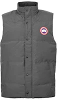 Canada Goose Garson Vest Red Logo Unisex Goose Down Graphite 4151M-66 Canada Goose Garson Vest Red Logo Unisex Goose Down Graphite 4151M-66