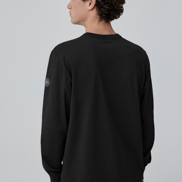Shop Camiseta de manga larga negra Canada Goose Gladstone SS23 Crewneck. 1402MB-61