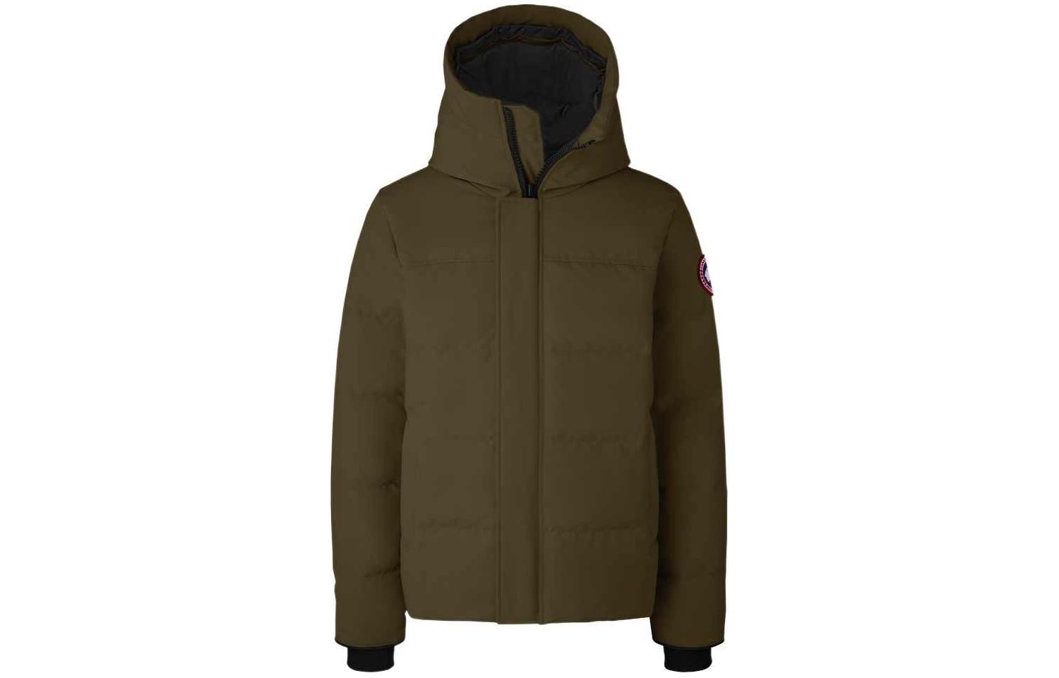 Canada Goose Green Hooded Zip-Up Parka Jacket Short Style 2080M-49