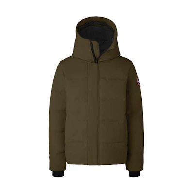 Canada Goose Green Hooded Zip-Up Parka Jacket Short Style 2080M-49