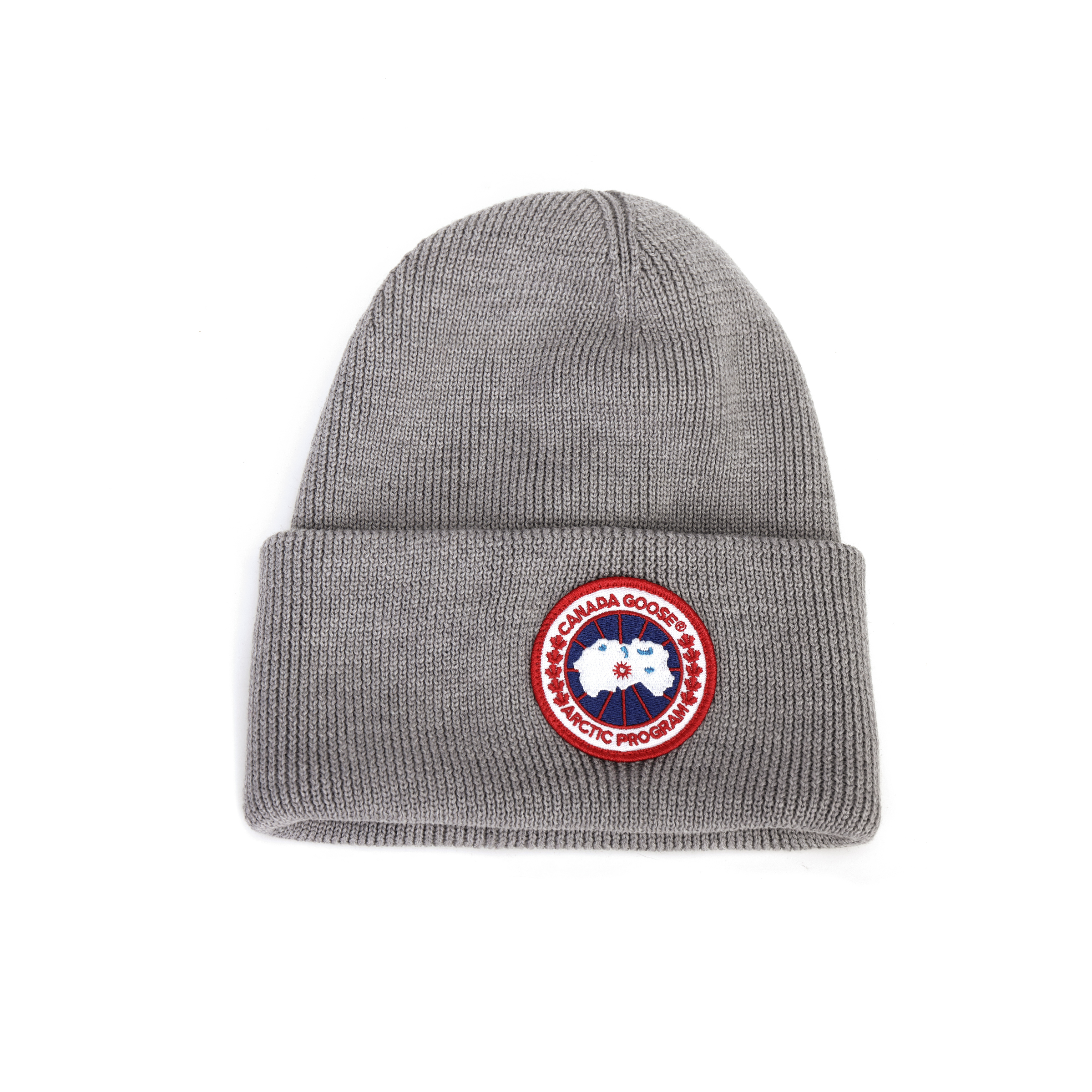 Canada Goose Grey Wool Knit Patch Logo Unisex Couple Style Sweater. 6936M115