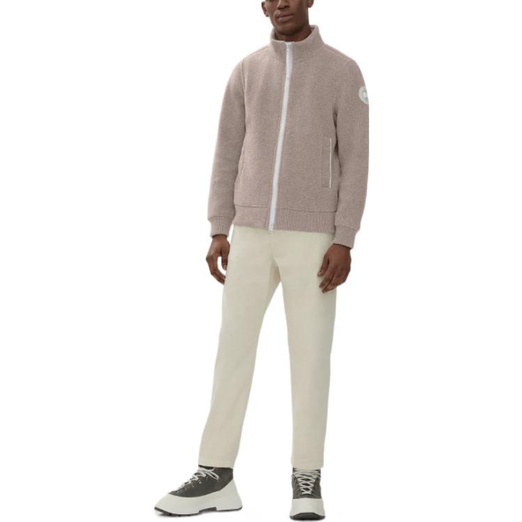 Lookbook Chaqueta de Lana con Cremallera Total Canada Goose Humanature Hombre Gris Ceniza/Beige. 7049M1-149