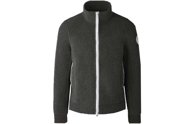 Canada Goose Humanature Full-Zip Wool Fleece Jacket Deep Grey 7049M1-211