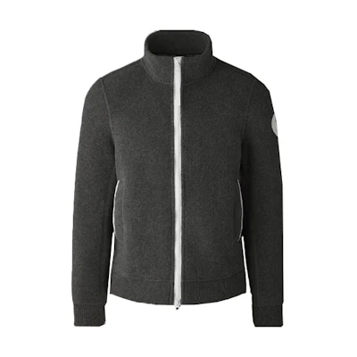 Canada Goose Humanature Full-Zip Wool Fleece Jacket Deep Grey 7049M1-211