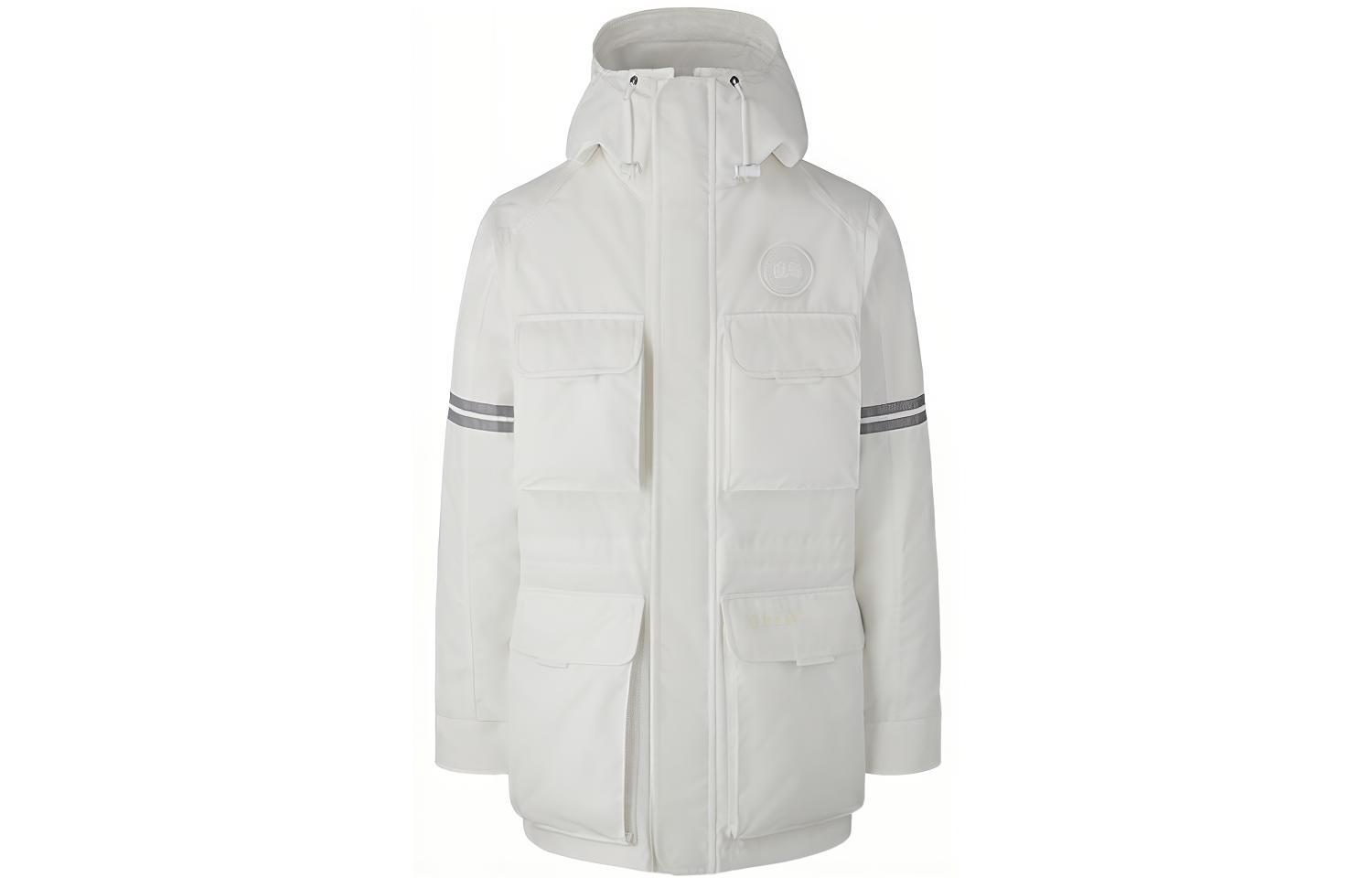 Canada Goose Humanature SS22  Beige Hooded Utility Jacket with Multiple Pockets. 4183M1-99