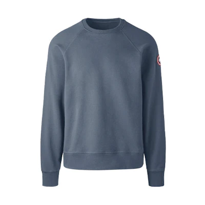 Canada Goose Huron Crewneck Sweatshirt Blue Casual Long Sleeve with Logo 7400M-222