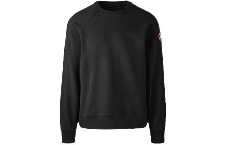 Canada Goose Huron FW21 Red Label Logo Crewneck Sweatshirt Black . 7400M-61