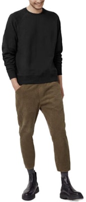 Canada Goose Huron FW22 Black Label Crewneck Sweatshirt Lelaki Hitam 7400MB-61 Lookbook Canada Goose Huron FW22 Black Label Crewneck Sweatshirt Lelaki Hitam 7400MB-61