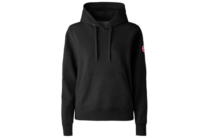 Canada Goose Huron Logo Pullover Hoodie Black Sweatshirt. 7403M-61