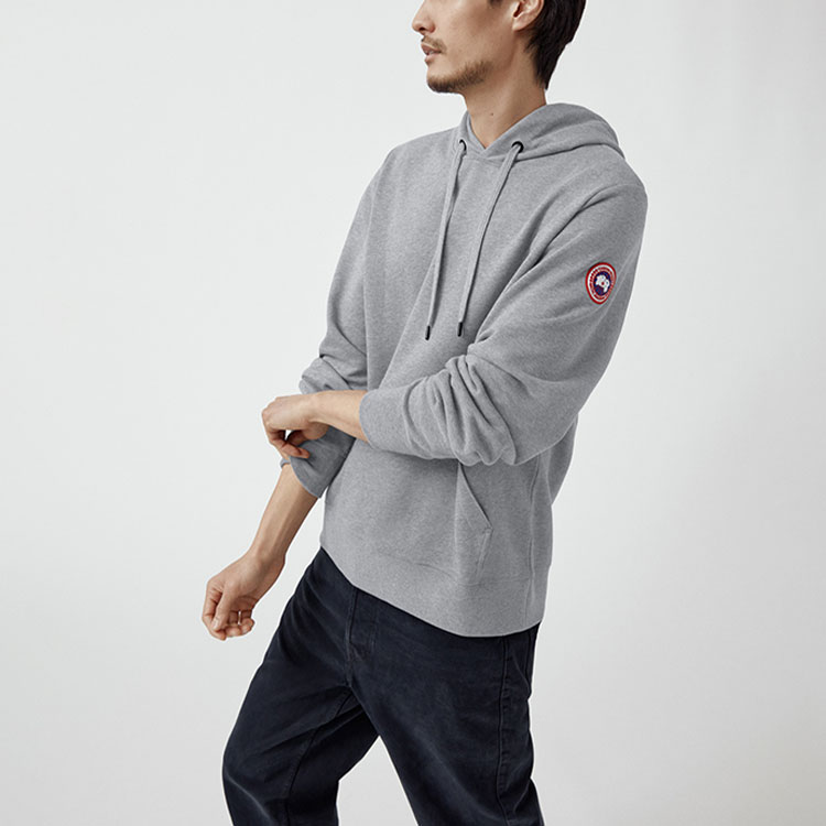 Canada Goose Huron Logo Pullover Hoodie Long Sleeve Grey. 7403M-717 圖 5