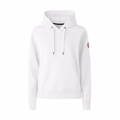 Canada Goose Huron Pullover Hoodie White - Kangaroo Pocket Logo Design 7403M-25