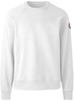 Canada Goose Huron Series White Crewneck Long-Sleeve Sweatshirt for Men 7400M-25 Canada Goose Huron Series White Crewneck Long-Sleeve Sweatshirt for Men 7400M-25