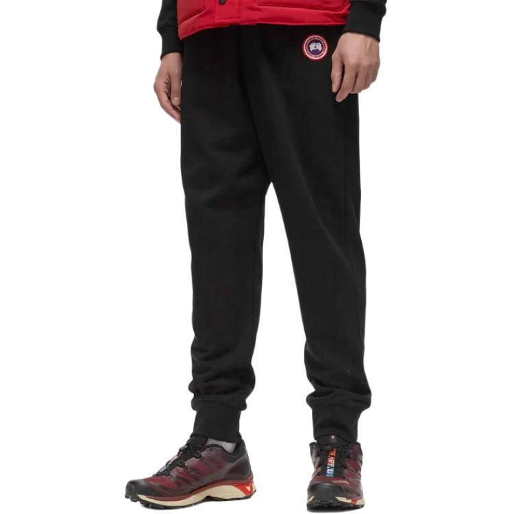 Details for 캐나다구스 허론 SS22 레드라벨 로고 조거팬츠 블랙 스포츠웨어. 7402M-61