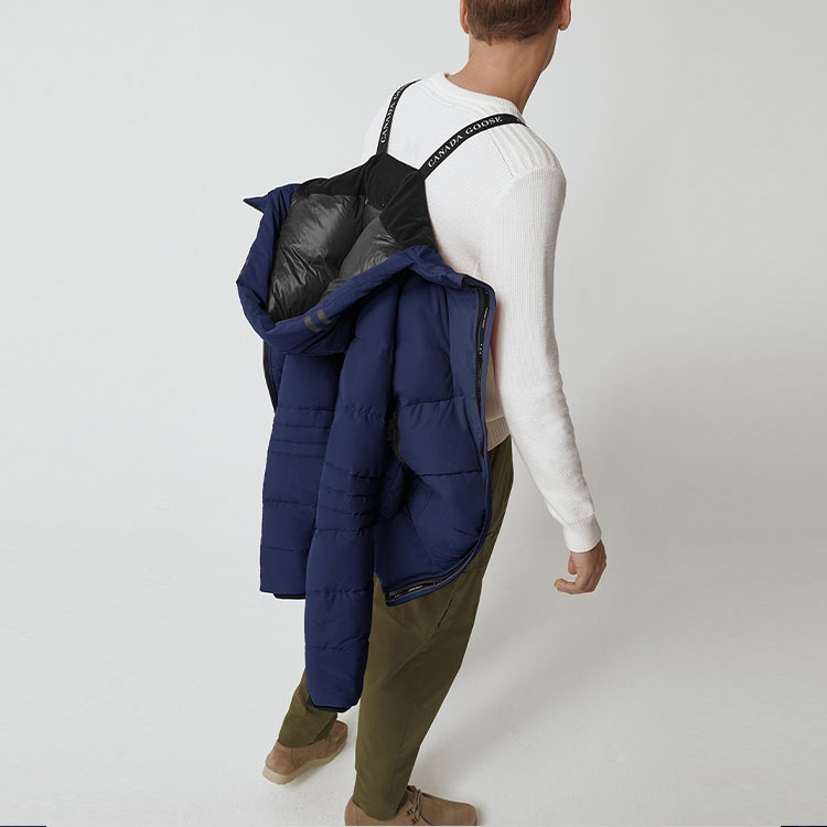 Sizing 加拿大鵝 HyBridge 藍色連帽防風防水羽絨夾克 男女適用 2742M-63