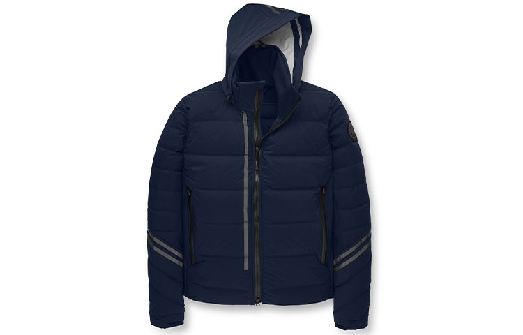 Canada Goose HyBridge FW21 Down Jacket Navy Blue Logo Design. 2731MB-63