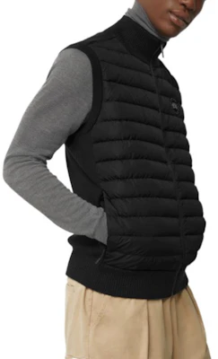 Canada Goose HyBridge FW22 黑色絎縫針織無袖背心. 6829MB-61 Details for Canada Goose HyBridge FW22 黑色絎縫針織無袖背心. 6829MB-61