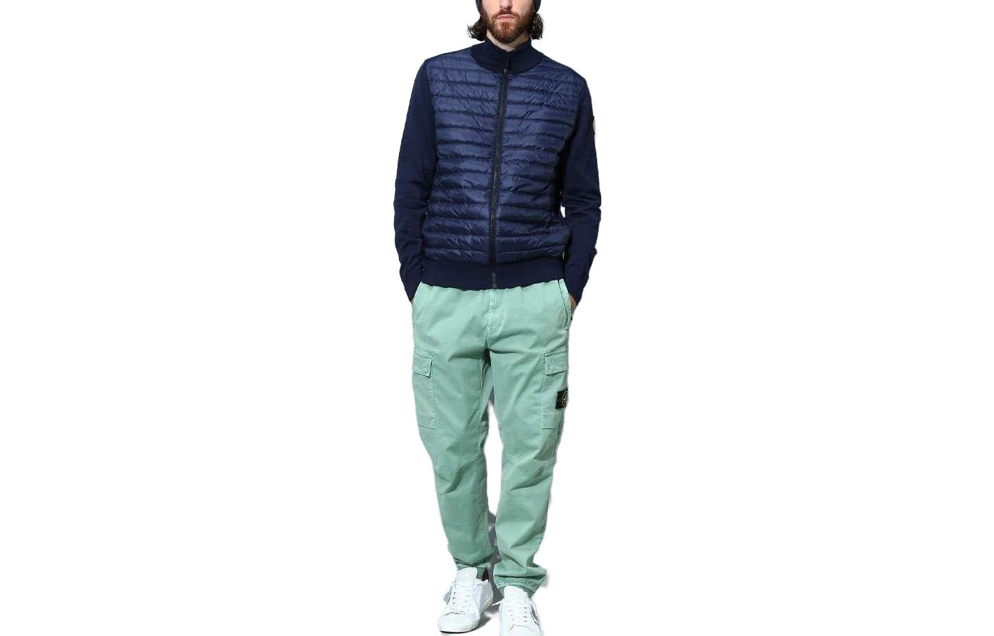 Canada Goose Hybridge Logo Patch Puffer Jacket Navy Long Sleeve CG6893-M67