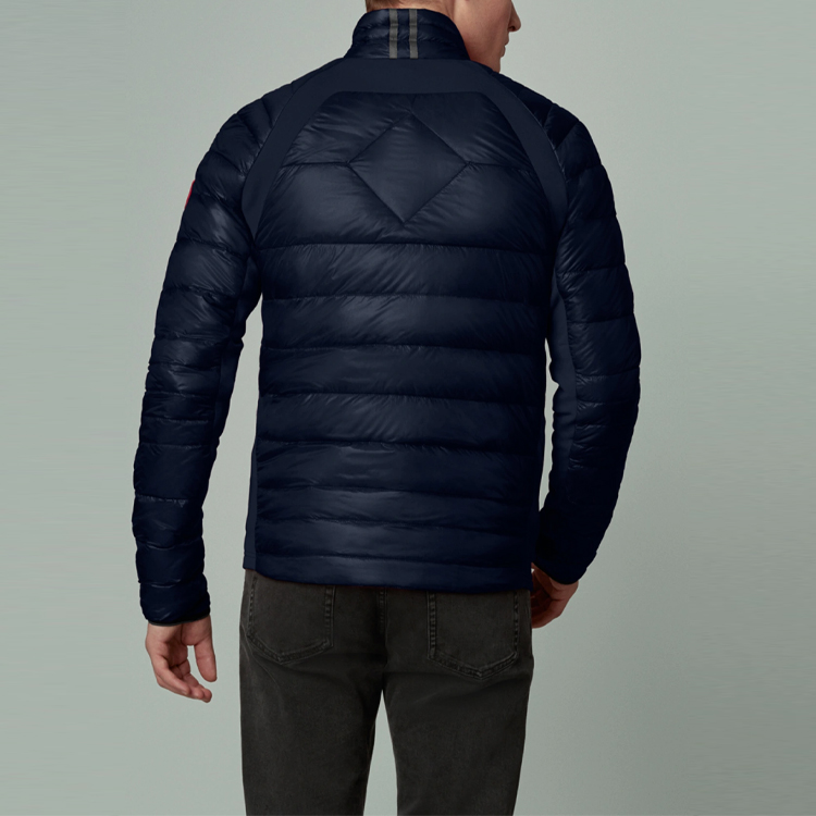 Shop Canada Goose HyBridge Navy Down Jacket Unisex Goose Down Windproof Waterproof 2714M-63