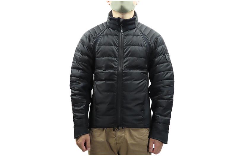 Canada Goose HyBridge Perren Black Down Jacket for Men - Zip-Up Stand Collar 2727MB-61