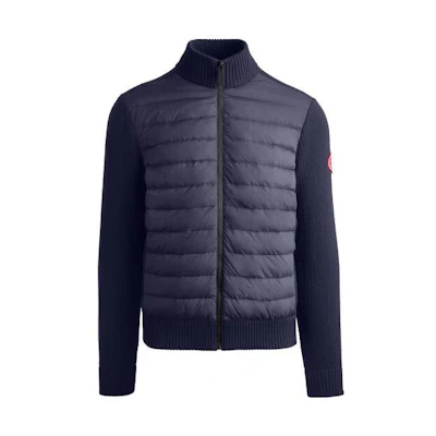 Canada Goose Hybridge Quilted Down Jacket Navy Unisex Winter Casual Long Sleeve 6830M-67