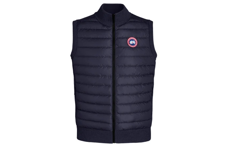 Canada Goose HyBridge Red Label Wind/Water-resistant Knit Vest Unisex Navy 6829M-67