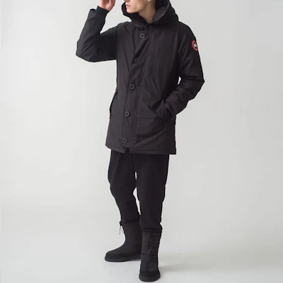 加拿大鹅Jasper系列红标黑色连帽羽绒服男女通用 3438MJ Shop 加拿大鹅Jasper系列红标黑色连帽羽绒服男女通用 3438MJ