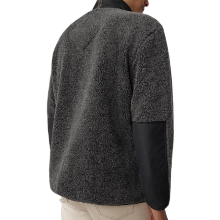 Shop Canada Goose Kelowna Red Label Sherpa Fleece Jacket Iron Grey Mens. 7017M1-699