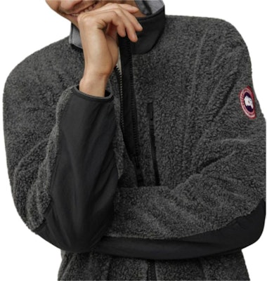 Canada Goose Kelowna Red Label Sherpa Fleece Jacket Iron Grey Mens. 7017M1-699 Details for Canada Goose Kelowna Red Label Sherpa Fleece Jacket Iron Grey Mens. 7017M1-699