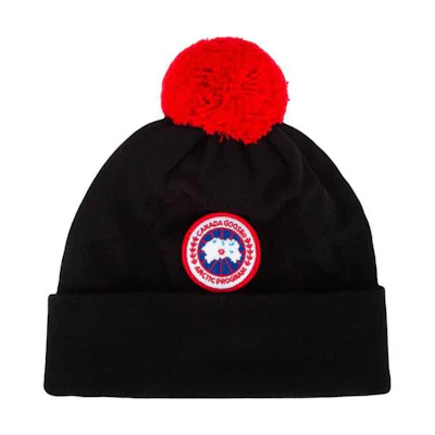 Canada Goose Kids' Wool Logo Scarf - Black 6948K61