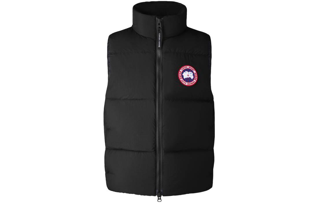 Buy Canada Goose Lawrence  Black Down Vest - Solid Print, Sleeveless, Zip-Up. CG2804M-61