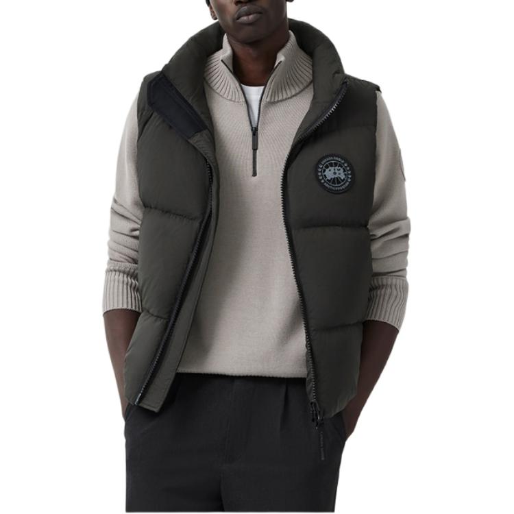 Lookbook Canada Goose Lawrence FW24 Chaleco Puffer Volcano Gris Unisex Black Label. 2804MB-782