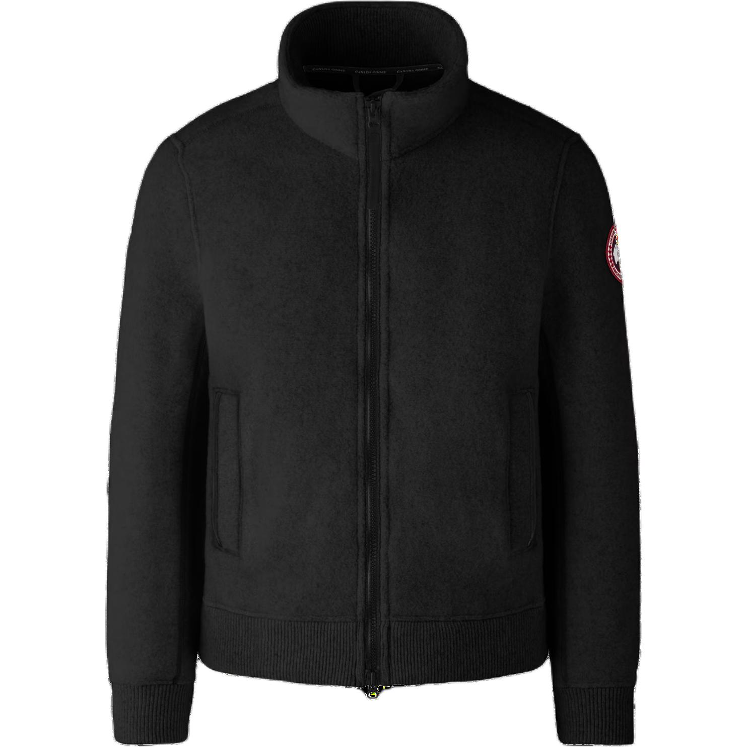 Canada Goose Lawson FW22 Black Logo Fleece Zip-Up Jacket 7049M-61