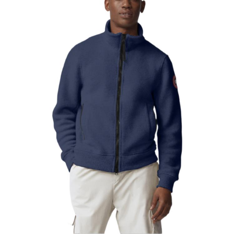 Lookbook Canada Goose Lawson FW22 Solid Wool Zip-Up Jacket  Ocean Blue. 7049M-63