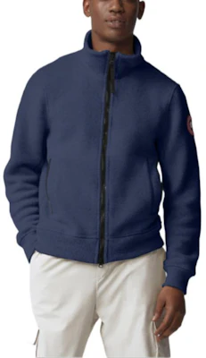 Canada Goose Lawson FW22 Solid Wool Zip-Up Jacket Ocean Blue. 7049M-63 Lookbook Canada Goose Lawson FW22 Solid Wool Zip-Up Jacket Ocean Blue. 7049M-63