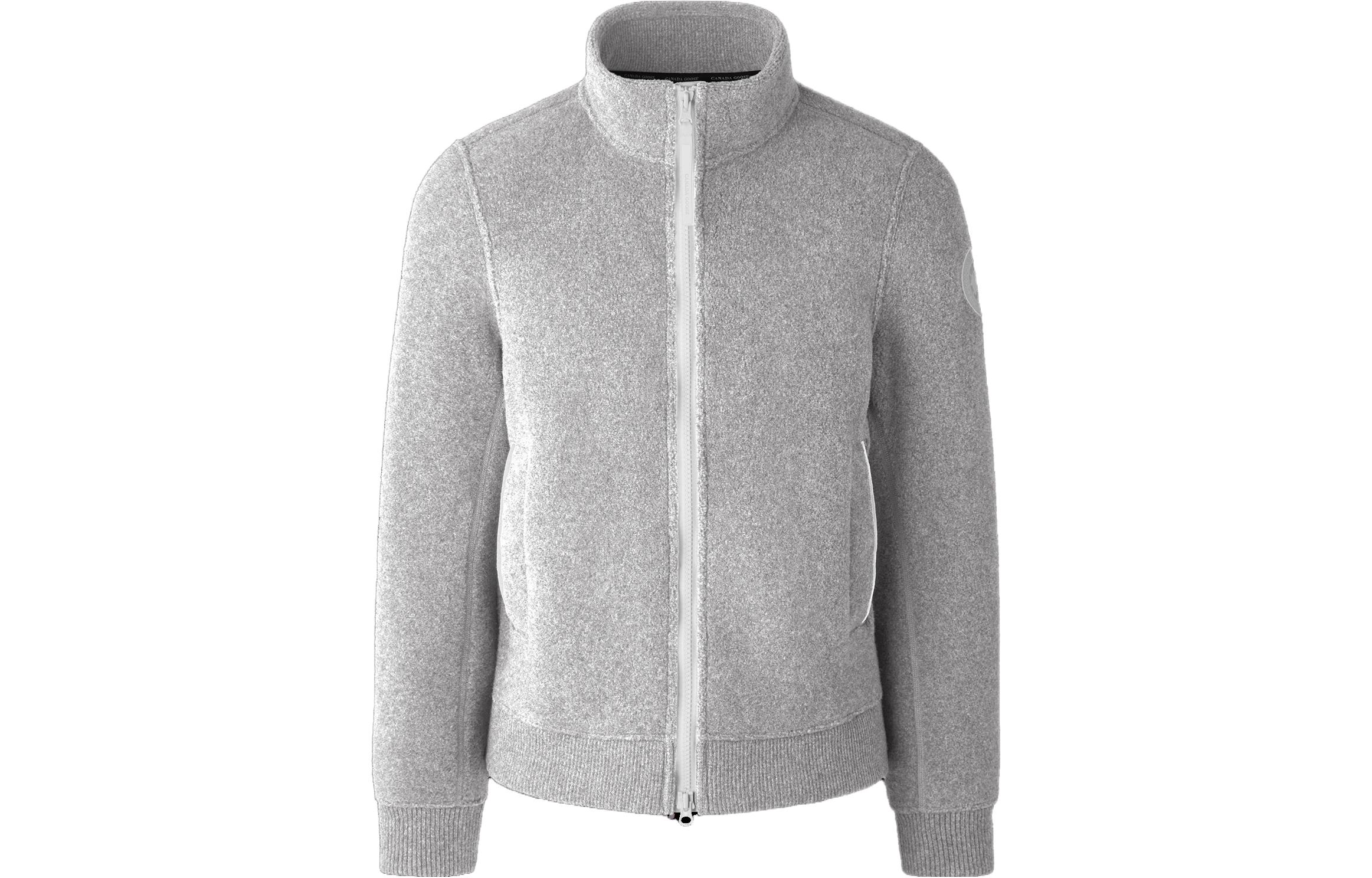 Canada Goose Lawson White Label  Grey Full-Zip Fleece Jacket Windproof Warm. 7049M1-99