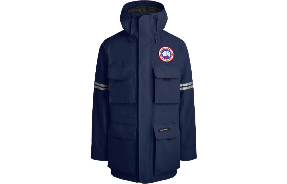 Canada Goose Lightweight Down Jacket Blue  Hooded Outdoor Zip Coat. 4183M-63