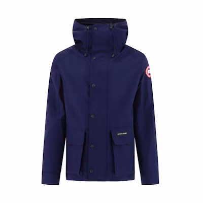 Canada Goose Lockeport Classic Logo Lightweight Navy Hooded Jacket for Men 2429M4563