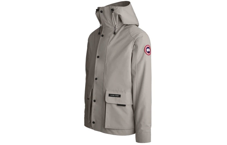 Shop Canada Goose Lockeport Lightweight Hooded Jacket Grey Coat. 2429M-432